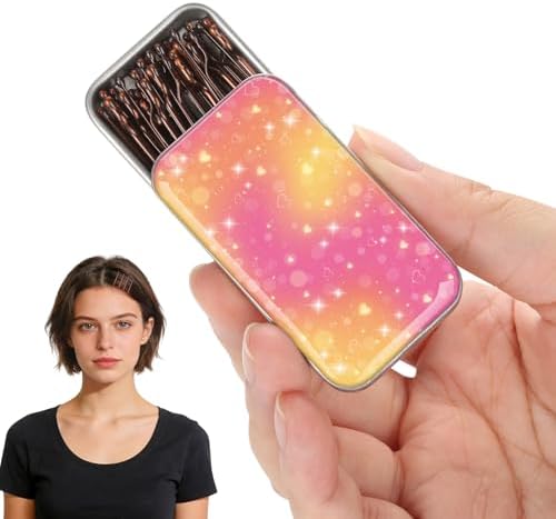 Brown bobby pins, cute box, pain-free, comfortable, all-day styling and buns. Suitable for all hair types. (Brown-07) by Unknown