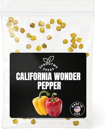 SproutMe California Wonder Pepper 50 Seeds for Planting, Non-GMO Heirloom by SproutMeSeeds