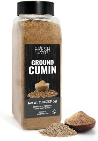 Fresh Finest Ground Cumin 11.9 OZ (340g) - Premium Quality Ground Cumin - All-Natural, Non-GMO, Gluten-Free, Kosher - Perfect for Cooking, Seasoning, and Spicing by FreshFinest
