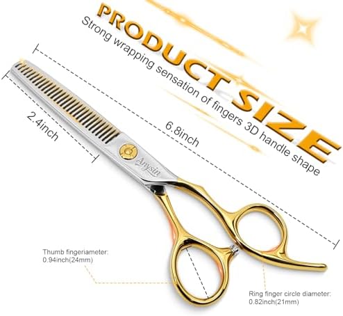 Professional Hair Thinning Scissors, Texturizing Shears with Razor Sharp Teeth Blades, Premium Stainless Steel for Salon Quality, Men Women Barber Hairdressing & Gift Box - Image 2