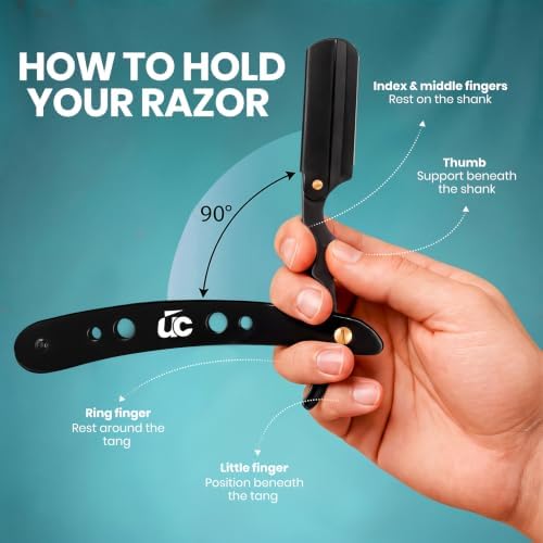 Utopia Care Barber Straight Razor for Men- 100pc Blades Straight Edge Razor - Image 5