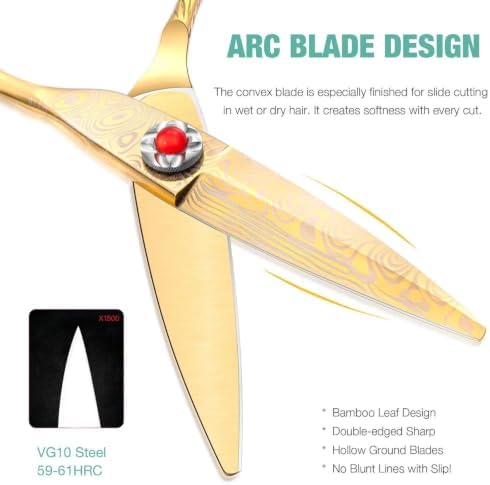 JASON Hair Cutting Scissors Shears - 6" Professional Salon Barber Slide Cut - Image 2