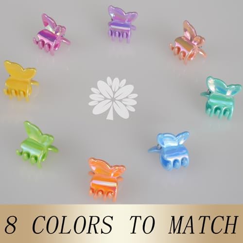 KANPRINCESS 50PCS Mini Butterfly Claw Clips Mini hair clips With Box Small Hair Clips For Women And Girls Gift Set(SET5) - Image 4