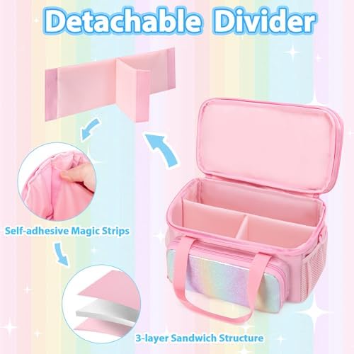 Hair Bow Organizer Baby Girls, Double Layer Hair Accessories Storage Bag - Image 4