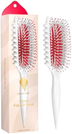 Bounce Curl Define EdgeLift Brush, 5-in-1 Styling, Defined Curls Cherry by BounceCurl