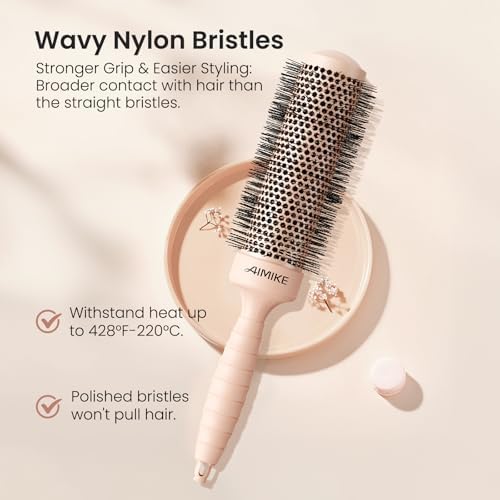 AIMIKE Round Brush for Blow Out, Extra Long Round Hair Brush -1.7" Barrel - Image 6