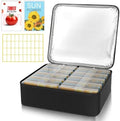 38 Slots Seed Storage Organizer Box with Insulated Bag That Holds 80-200 Seed Envelopes, Oxford Cloth Garden Seed Containers with Labels, Seed Packet Organizer for Plant, Flower ,Vegetable Seeds by Unknown