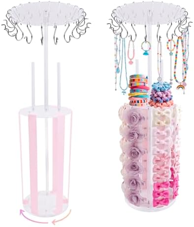 Bow Holder Bow Organizer for Girls,Baby Hair Clips Storage Stand, Rotatable Hair Accessory Organizer Rack for Baby Newborn Infant Toddler Kids (snzp-18-1) by BFNAAgirl
