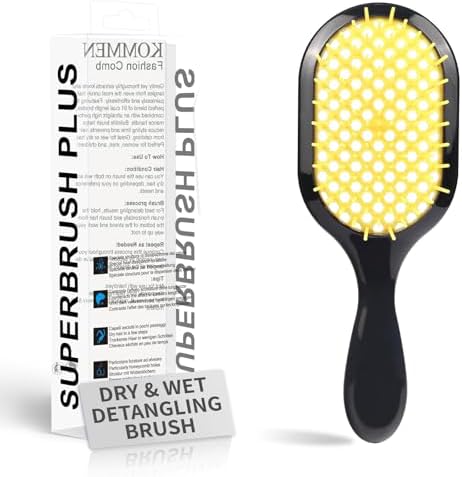 Detangling Brush,1 Pack Detangler Brush, Gentle & Effective Detangling on Wet or Dry Fragile Hair Types,Ultra-light, Detangling Brsuh ventilated and antistatic hairbrush (Lemon Yellow) by Mejglrc