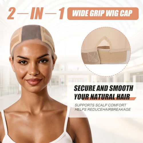 Riemann Lace Built in silicone Wig Grip Cap for Women1 PCS (Nude) - Image 5