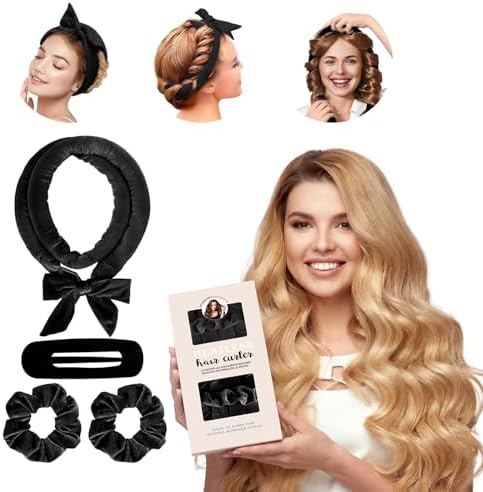 Heatless Curls Overnight, Heatless Hair Curlers to Sleep in, Black by Ihrlpxkc
