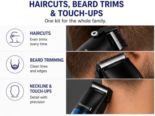 Remington Vacuum Hair Clippers for Men, 18-Piece Haircut Kit - Image 5