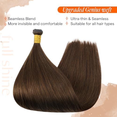 Full Shine Genius Weft Hair Extensions Human Hair 22 Inch 80G - Image 5