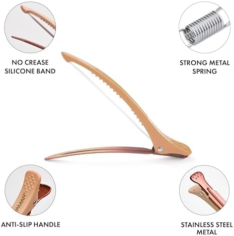 FRAMAR Neutral Creaseless Hair Clips, Hair Styling Clips - 10 Pack - Image 4
