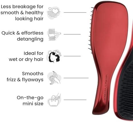 Tangle Teezer x Devil Wears Prada Detangler Mini Hair Brush, Red Metallic - Image 4