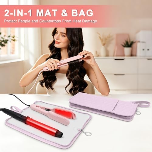 2-in-1 Heat Resistant Mat & Storage Bag for Hair Tools - Image 2