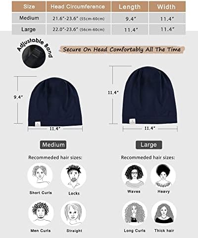 YANIBEST Slouchy Beanie Hat Satin Lined Sleep Cap Chemo Headwear Caps - Image 3