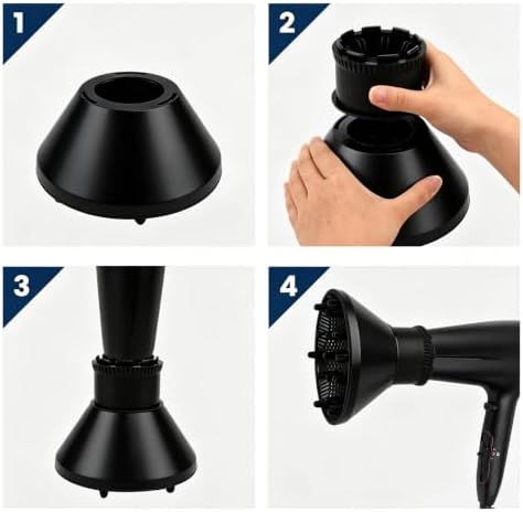 Hair Diffuser, Diffuser Attachment for Blow Dryer with D1.5-2.67in Nozzle - Image 4