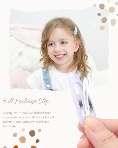 doboi 40 Pcs Floral Print Snap Hairpins, Hair Bows Clips, and Barrettes for Girls - Non-Slip Wrapped Flower Clips Hair Accessories - Image 4