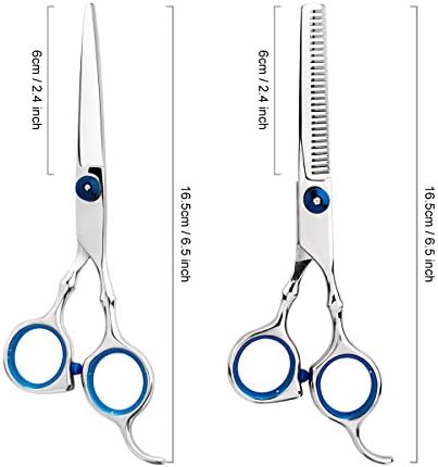 Professional Home Hair Cutting Kit Home Haircutting Scissors Barber Salon Home Thinning Shears Kit with Comb and Case for Men Women - Image 3