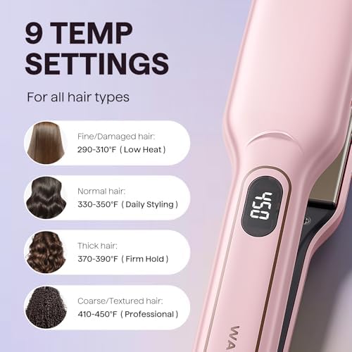 Wavytalk Wet to Straight Hair Straightener, 1.75″ Wide Vent Sesh Flat Iron - Image 5