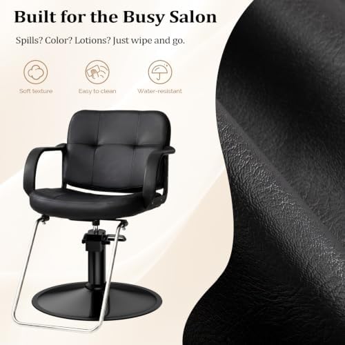 OmySalon Salon Styling Chair Heavy Duty for Stylist Hair Cutting, Hydraulic Barber Swivel Chair, Hairdressing Tattoo Beauty Spa Equipment - Image 5