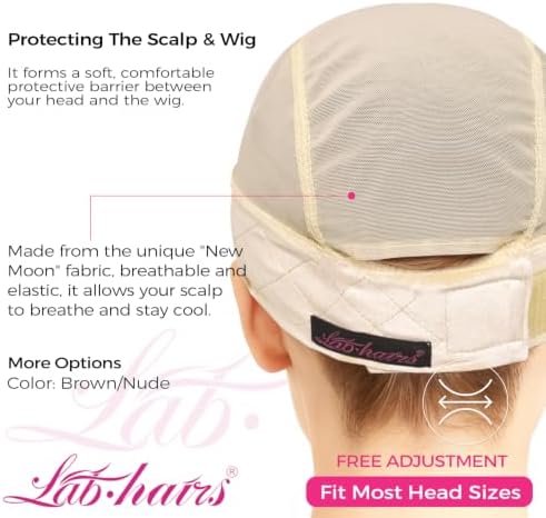 LABHAIR Wig Grip Cap for Women, Lace Edge, Non-Slip Grip Band, Nude - Image 4
