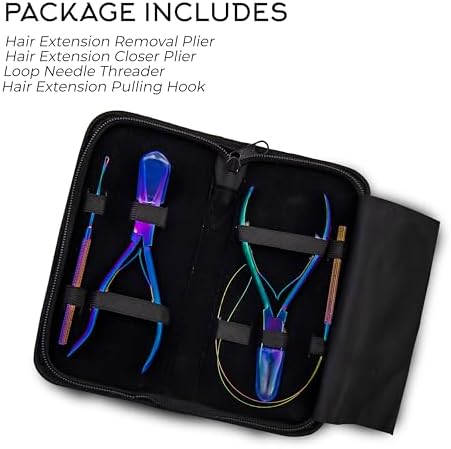 Professional Hair Extension Tools Kit, Microlink & Itip, Multicolor - Image 2