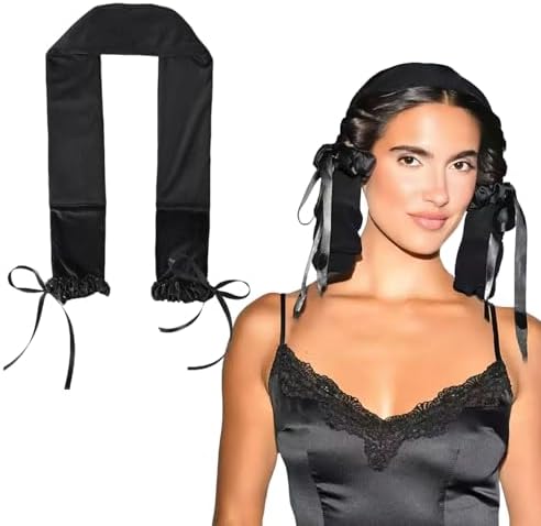 New Hair Curlers to Sleep in - Soft Suede Heatless Hair Curler, Heatless Curlers for Sleeping without Heat (Black) by Unknown