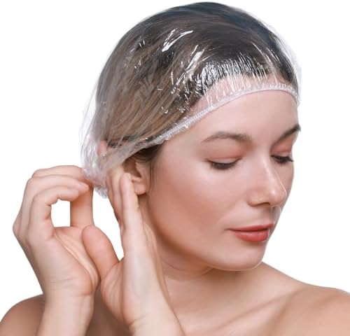 Disposable Processing Caps 21 Inch - 100 Count Bulk Pack - Clear Plastic Hair Treatment Caps for Coloring, Conditioning, Hot Oil - Salon & Home Use - Image 5