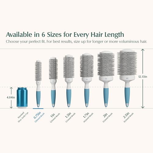 Small Round Brush for Precise Styling and Manageable Blowouts (0.75 inch) - Salon-Quality Tool for Wet or Dry Hair (Not Electrical) - Image 3