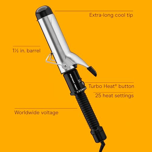 Conair Curling Iron​, Fine to Thick Hair, 1.5-in. Barrel, Black - Image 2