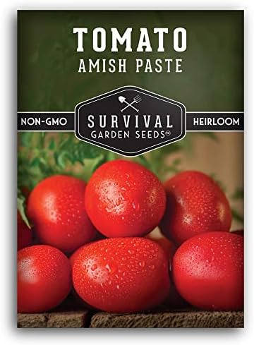 Amish Paste Tomato Seeds for Planting - 1 Pack by SurvivalGardenSeeds