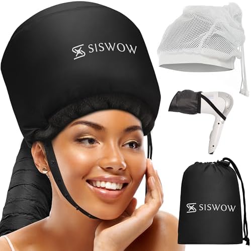 Net Plopping Cap for Drying Curly Hair - Hair Dryer Bonnet Diffuser Cap for Curly, Speeds Up Drying Time, Safety Deep Conditioning At Home - Portable, Adjustable - Image 2