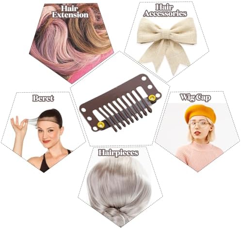 WILLBOND 30 Pcs Wig Clips Hair Extensions, 9-Teeth 32 Mm, Multiple Colors - Image 4