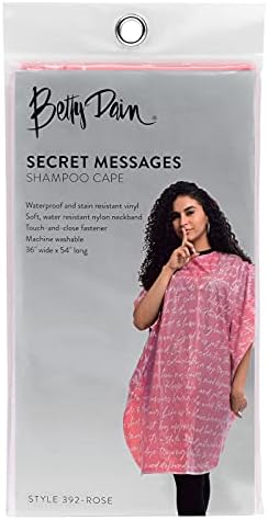 Betty Dain Secret Messages Shampoo Cape, Vinyl, 36" x 54", Rose - Image 6