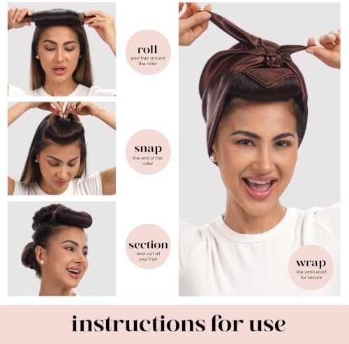 Little Heatless Hair Curler,Flexi Rods with Scarf for Blowout - Image 2