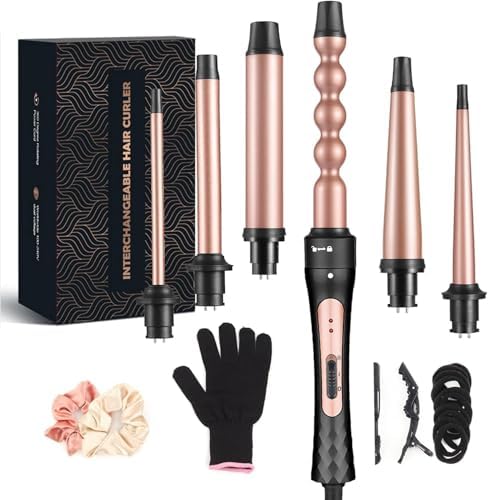 Curling Iron Set 6 in 1 Curling Wand with 0.35"-1.25" Ceramic Barrels - Image 7