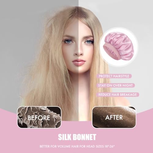 Satin Silk Bonnet for Hair, Double Layer Sleep Cap for Men & Women - Image 5