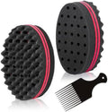 Magic Twist Hair Sponge, Barber Hair Brush Sponge, Styling Tool For Afro Curl, Coils, Dreadlocks (2 PACK) by BEBIGEDDIE