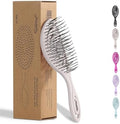 Ninabella Mini Detangler Brush - Small No Tangle Hair Brush for Purse and Travel - Hairbrush for Fine, Thick and Long Hair, Wet and Dry - Beige by Ninabella
