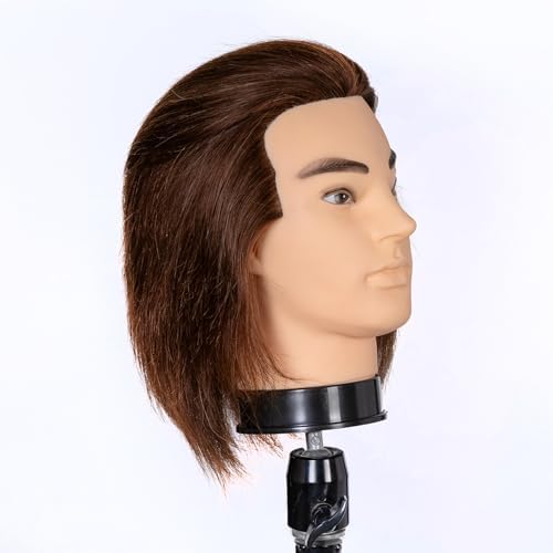 Male Mannequin Head 100% Human Hair Mannequin Head - Image 3