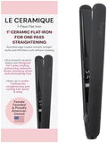 L'ANGE HAIR Le Ceramique 1-Pass Flat Iron Hair Straightener | Fast Heating Ceramic Flat Iron | Best Hot Tools Professional Hair Straightener to Lock in Moisture & Shine | (Black) by LANGEHAIR