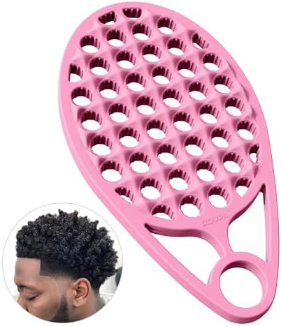 KOUPA Magic Silicone Curly Hair Brush, One Piece Twist Curl Comb for Afro Curls, Washable Hair Tool for Men Women, Pink, 1 Piece by WelcometoKOUPA