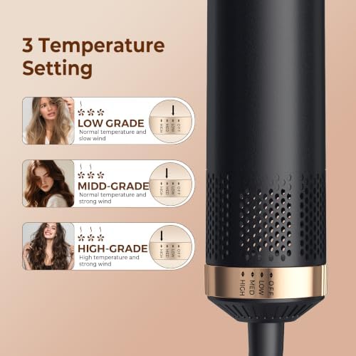 5 in 1 Blow Dryer Brush, Upgrade Hair Dryer Brush Air Curler Air Curl Wrap - Image 4