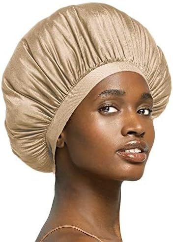 Stay On Satin Never Dry Extra Large Satin Bonnet for Sleep by STAYONSATIN