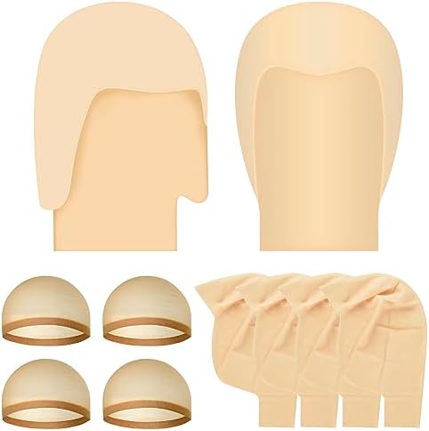 NACHLYNN 8 Packs Halloween Makeup Latex Bald Caps and Nylon Wig Caps for Adults Kids Women Men Halloween Party Costume Accessories by Createyourownlifestory