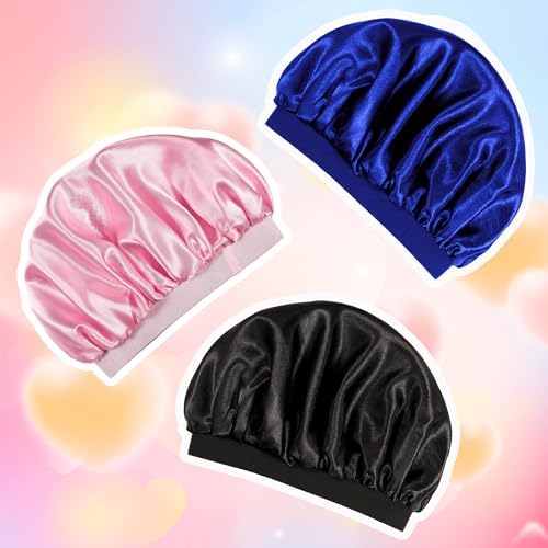 3 Pcs Kids Bonnets for Girls, Satin Silk Hair Bonnet for Sleeping - Image 6