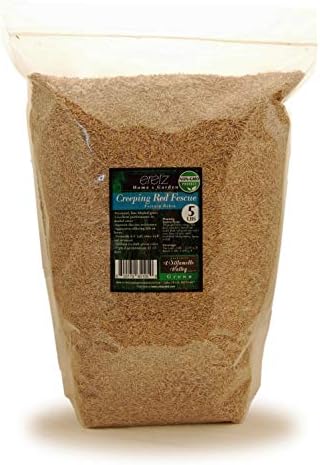 Creeping Red Fine Fescue Seed by Eretz (5lb) - Choose Size! Willamette Valley Oregon Grown, No Fillers, No Weed or Other Crop Seeds, Premium Shade Grass Seed. by Eretz