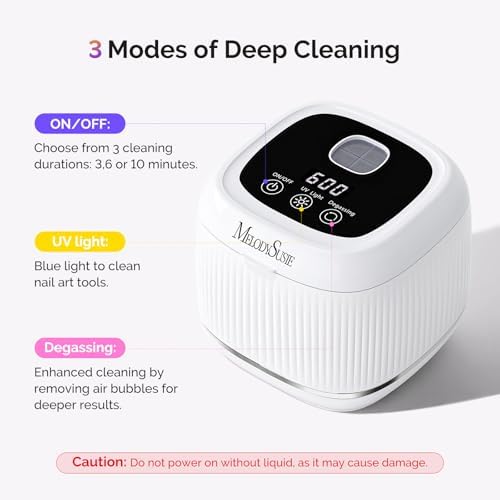 MelodySusie 2 in 1 Nail Tool Cleaning Machine for Nail Tools DL-160 White - Image 5